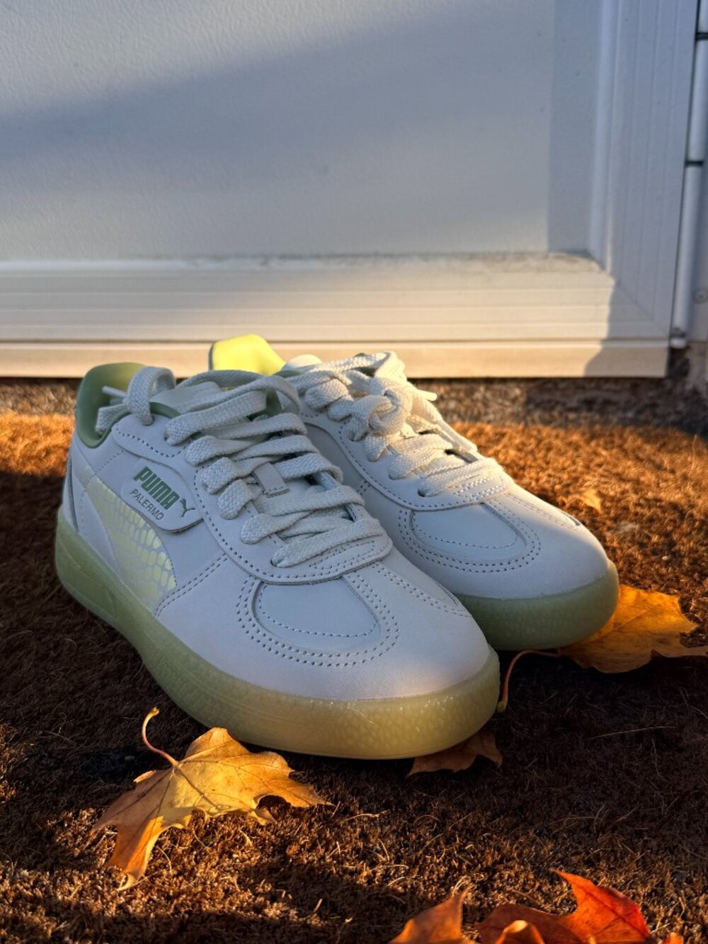 NWT PUMA Palermo Moda "Calming Green" Sneakers (Size 6.5)